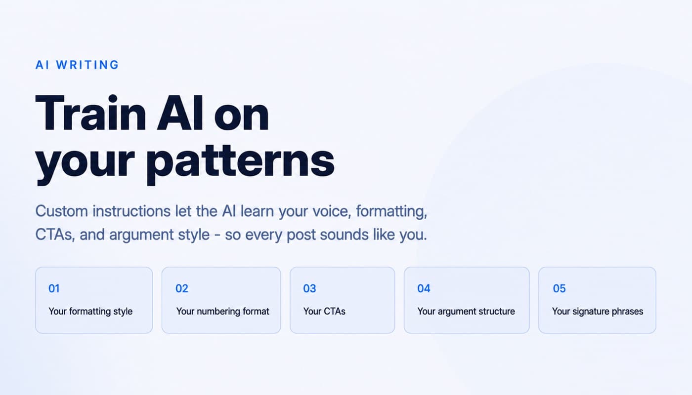 Teaching AI your writing style with custom instructions